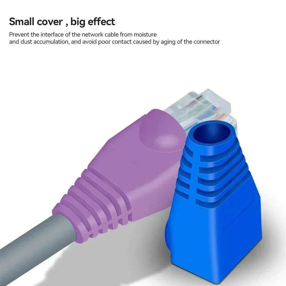 100pcs RJ45 Cable Boots for CAT5E and CAT6 Connectors - Image 9