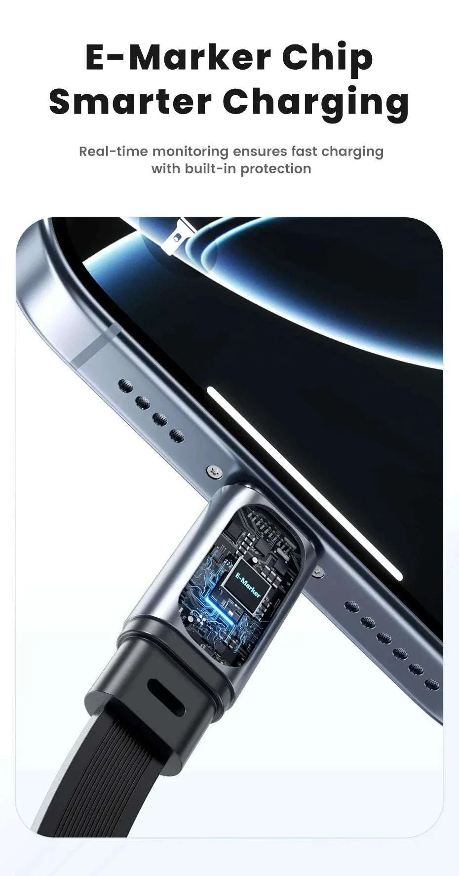 100W Retractable USB-C Fast Charging Cable with Magnetic Storage - Image 16