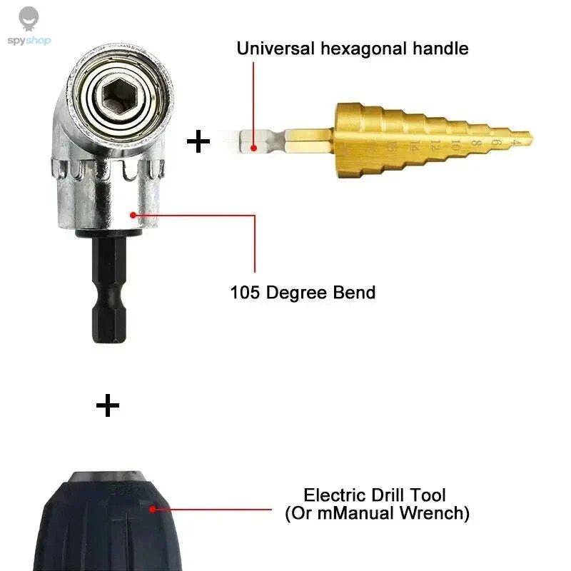 105° Angle Drill Attachment with Magnetic Bit Holder - Image 10