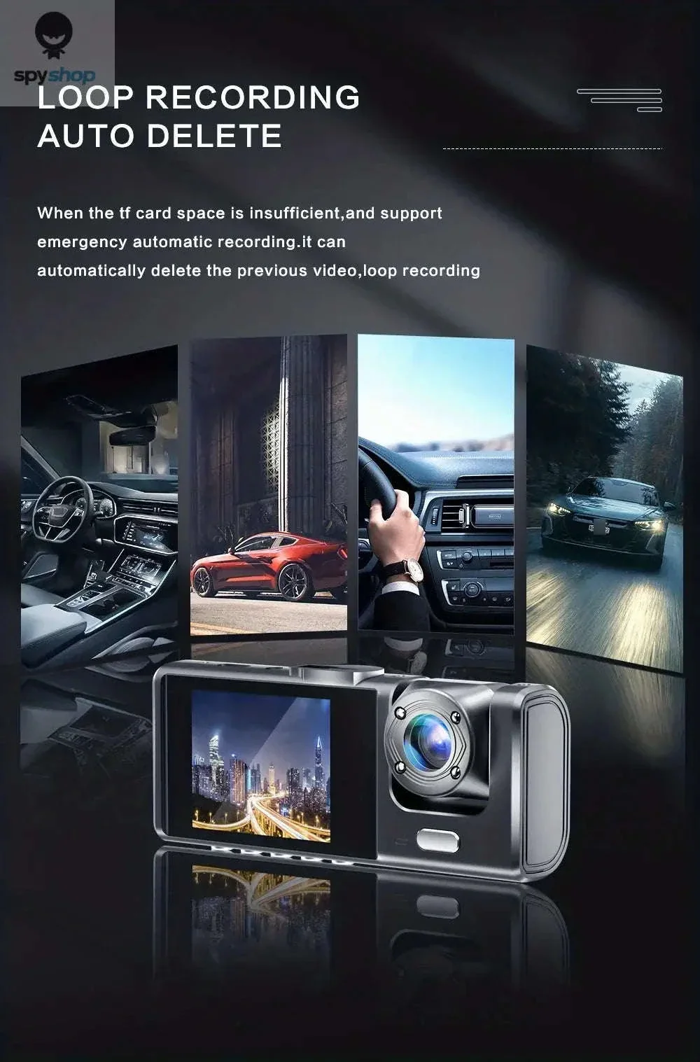 1080P 3-Camera Dash Cam with IR Night Vision - Image 11