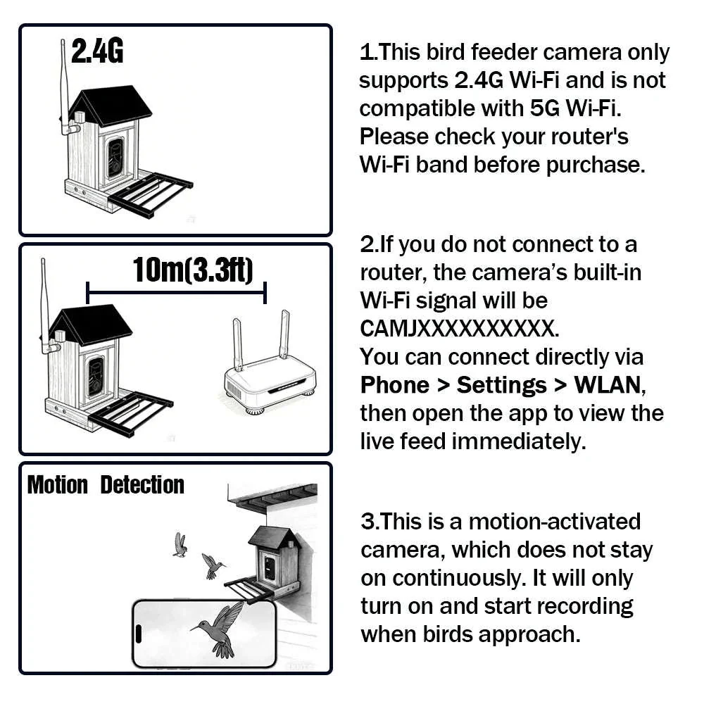 1080P Solar Bird Feeder Camera with Night Vision - Image 7