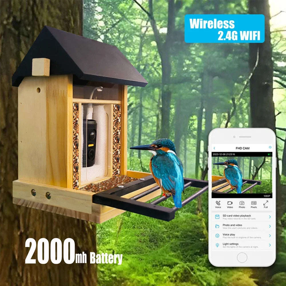 1080P Solar Bird Feeder Camera with Night Vision - Image 8