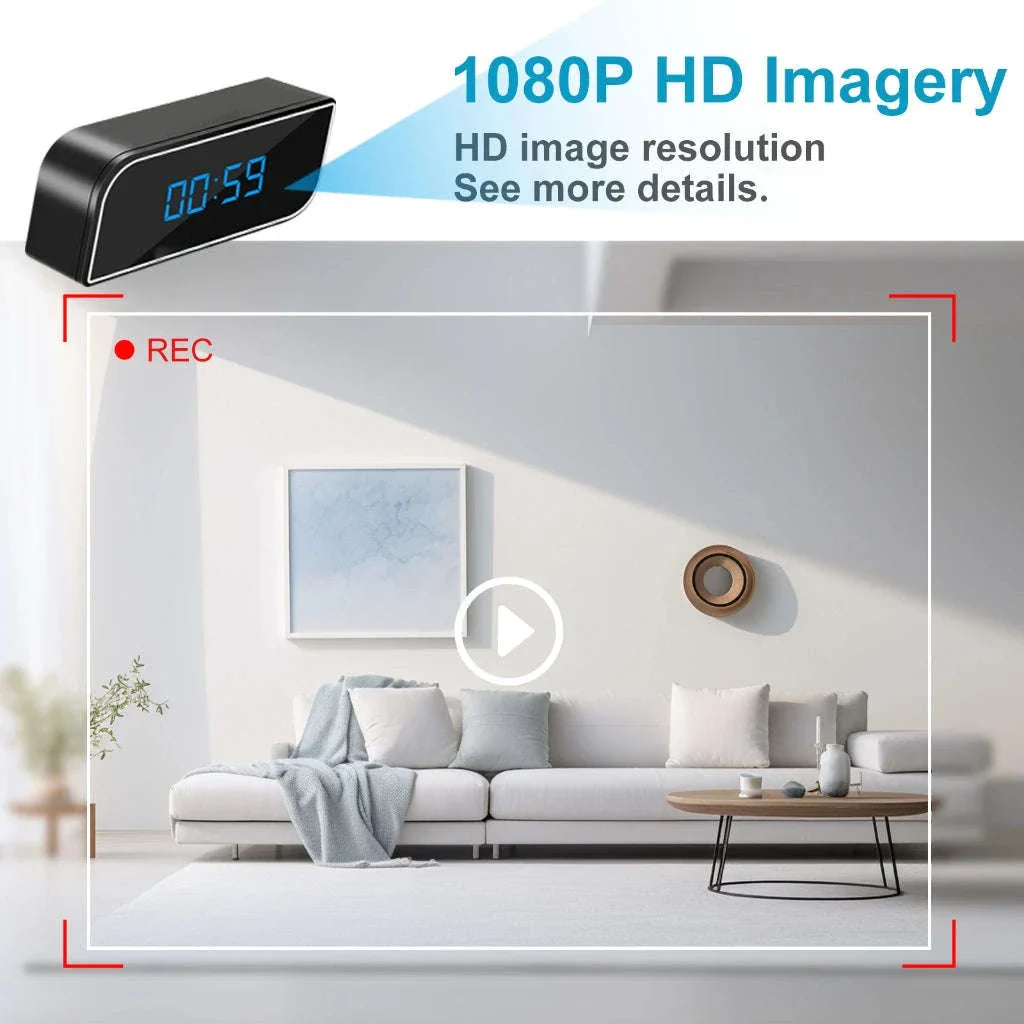 Mini Clock Camera 1080P Discreet Home Monitoring - Image 4