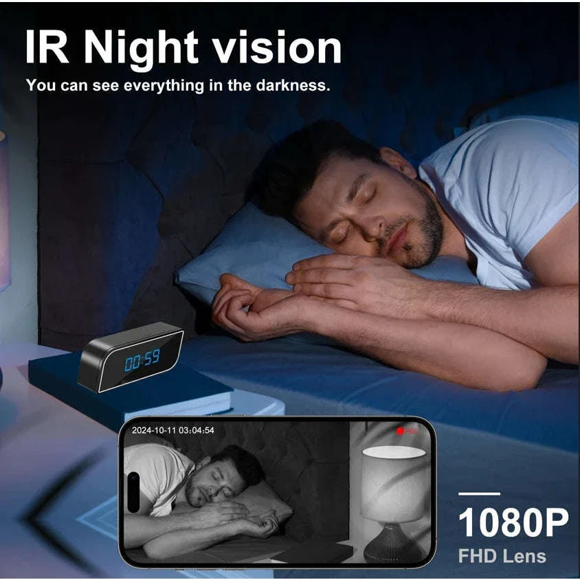 Mini Clock Camera 1080P Discreet Home Monitoring - Image 5