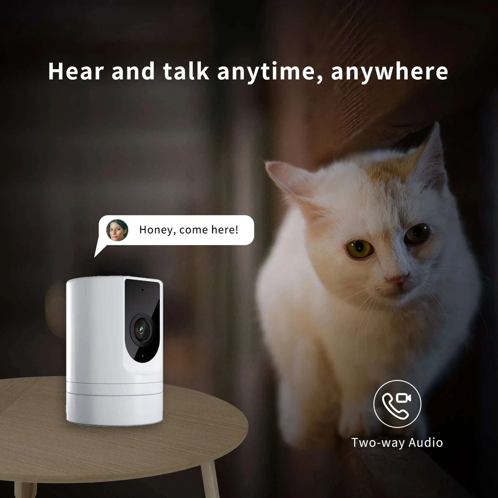 1080P Indoor Security Camera with 360° Pan and Night Vision - Image 2