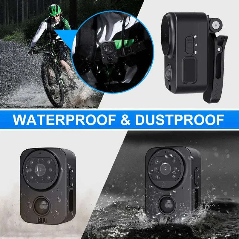 1080P Mini Body Camera Waterproof with Night Vision & PIR Motion Sensor - Image 2