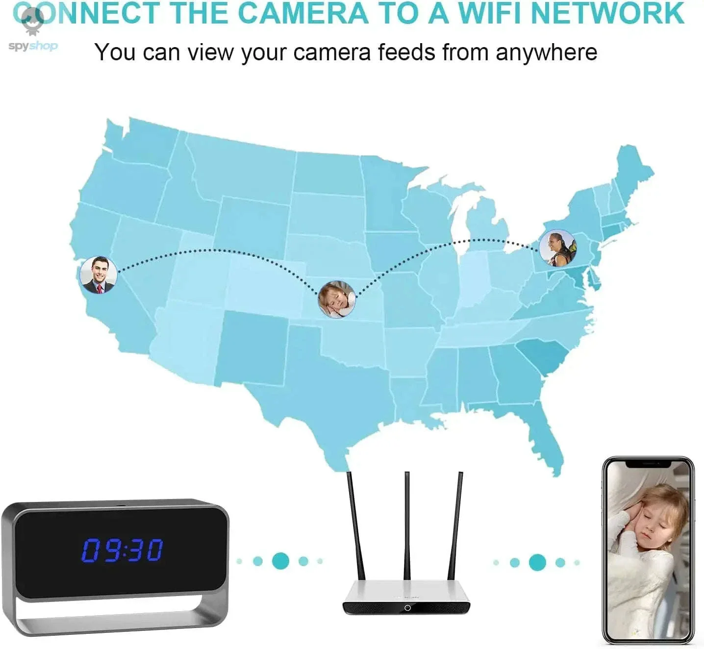 1080P Mini Clock Camera for Discreet Home & Office Monitoring - Image 4