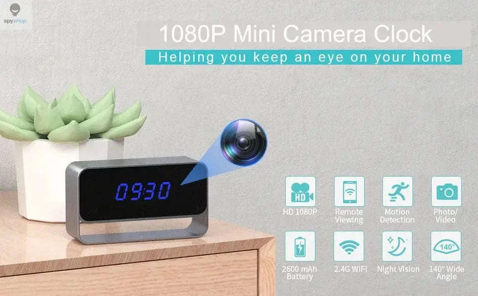 1080P Mini Clock Camera for Discreet Home & Office Monitoring - Image 7