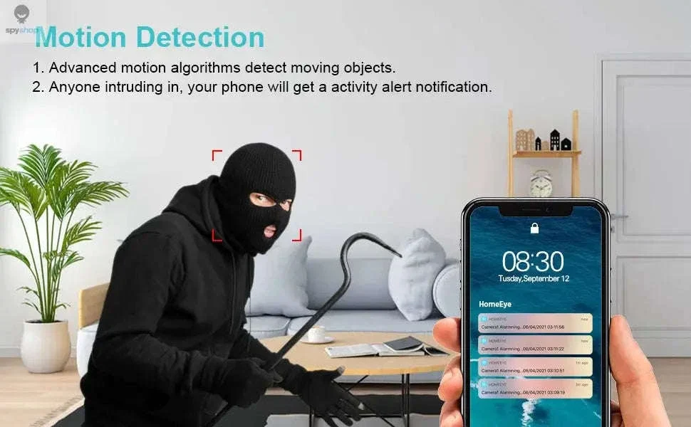 1080P Mini Clock Camera for Discreet Home & Office Monitoring - Image 8
