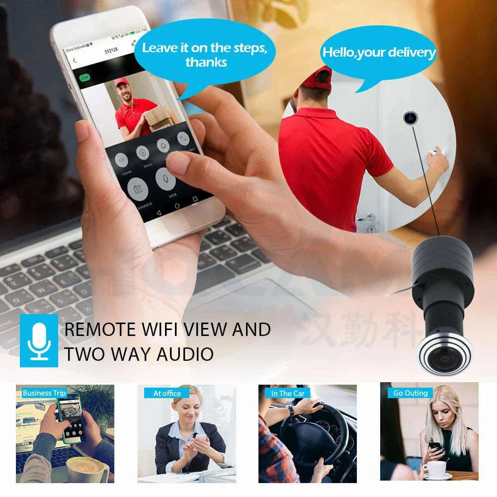 1080P WiFi Door Peephole Camera with 160° Wide Angle - Image 10