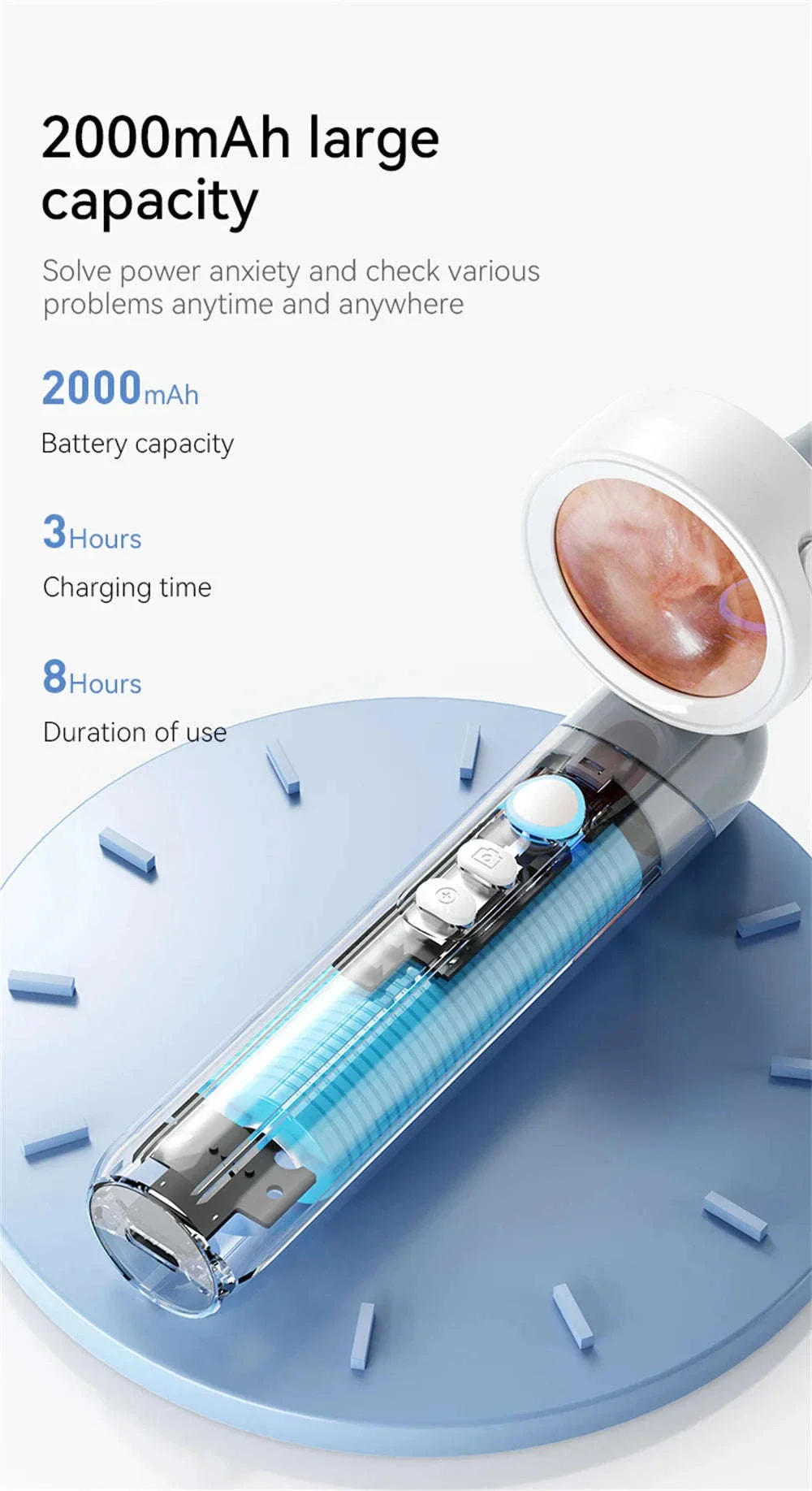 1080P Otoscope Ear Camera with Screen and LED Lights for Clear Inspection - Image 16