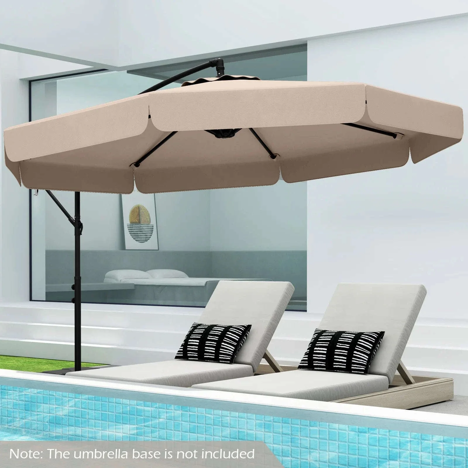 10 ft Offset Hanging Patio Umbrella with Cover - Image 3