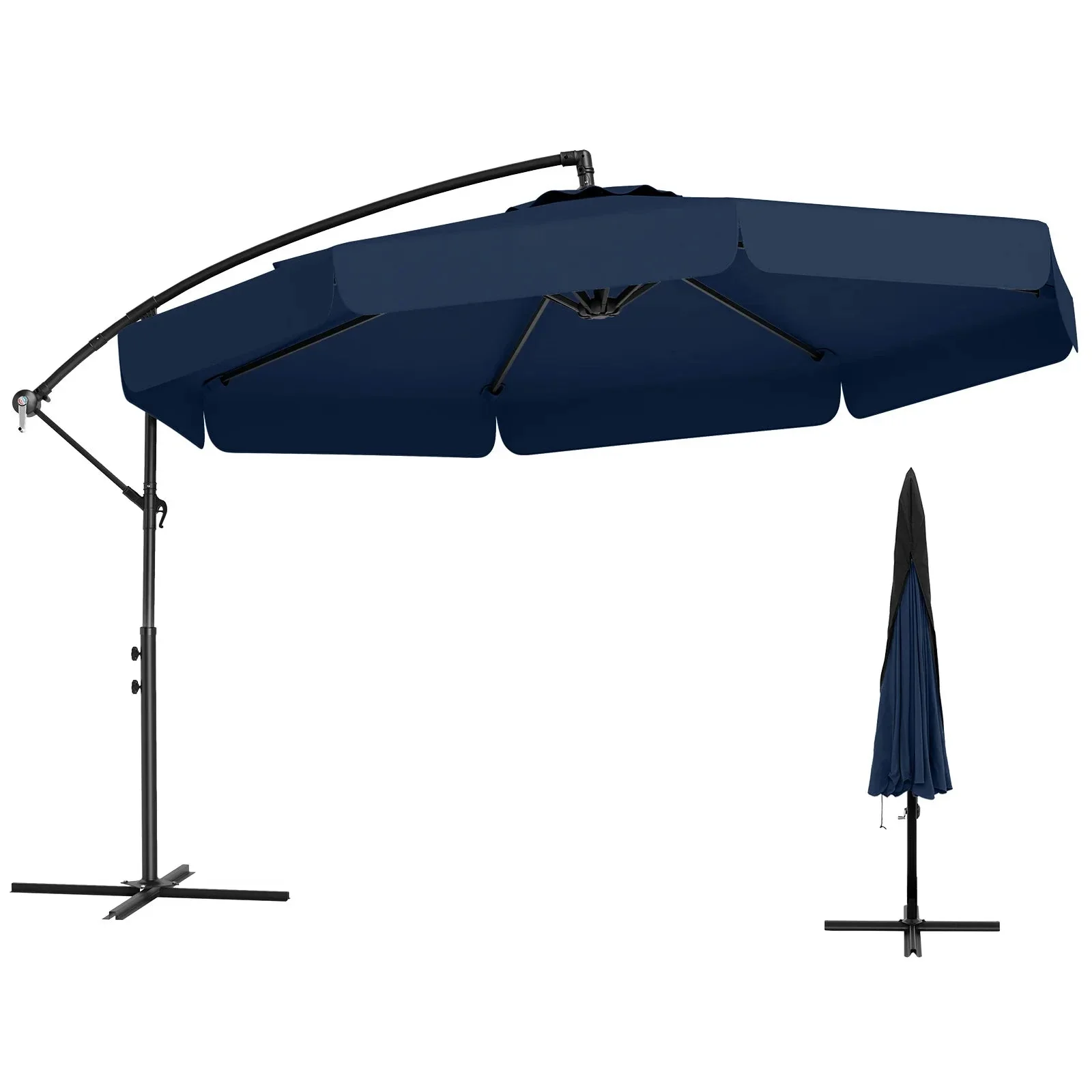 10 ft Offset Hanging Patio Umbrella with Cover - Image 7