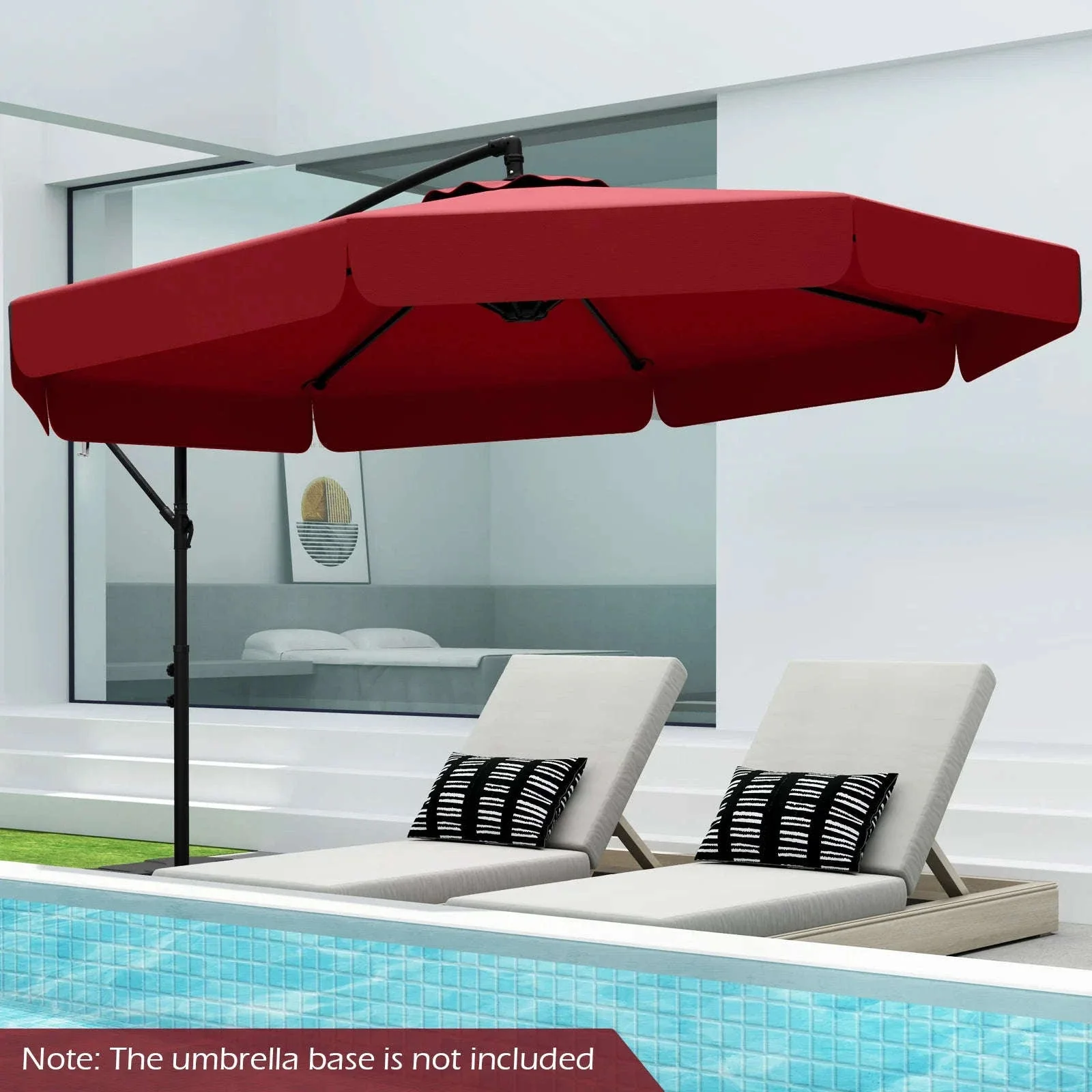 10 ft Offset Hanging Patio Umbrella with Cover - Image 9
