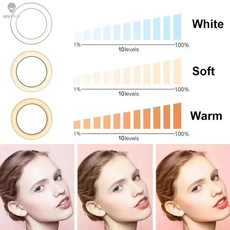 26cm LED Ring Light Selfie Lamp with Tripod - Image 6