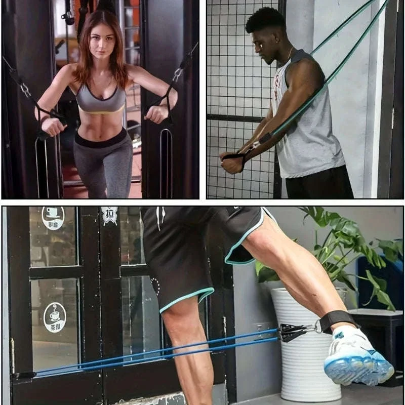 11-Piece Full Body Resistance Band Training System for Strength & Flexibility - Image 6