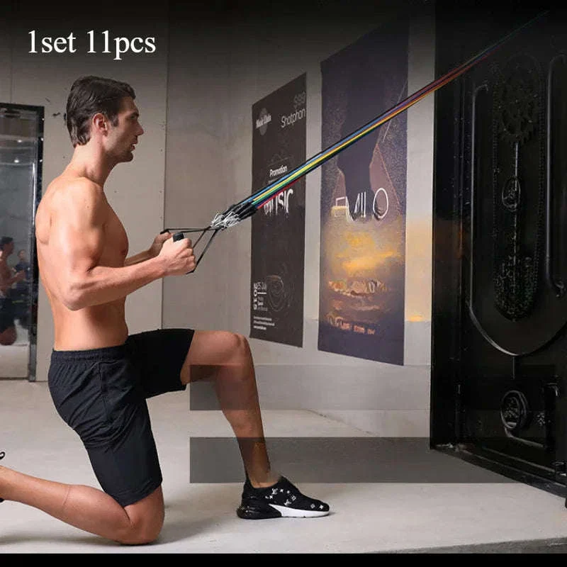 11-Piece Full Body Resistance Band Training System for Strength & Flexibility - Image 8