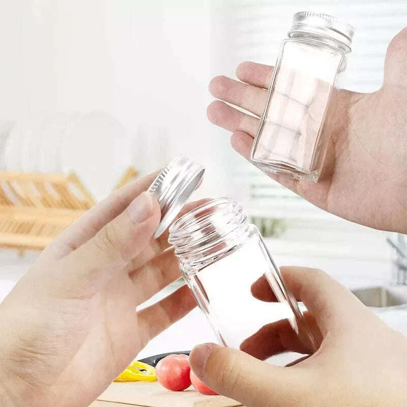 12-Piece 120ml Glass Spice Bottle Jars Set - Image 13