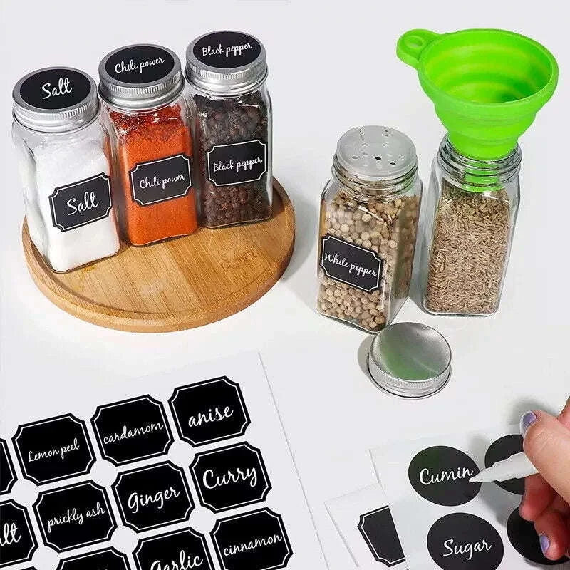12-Piece 120ml Glass Spice Bottle Jars Set - Image 15