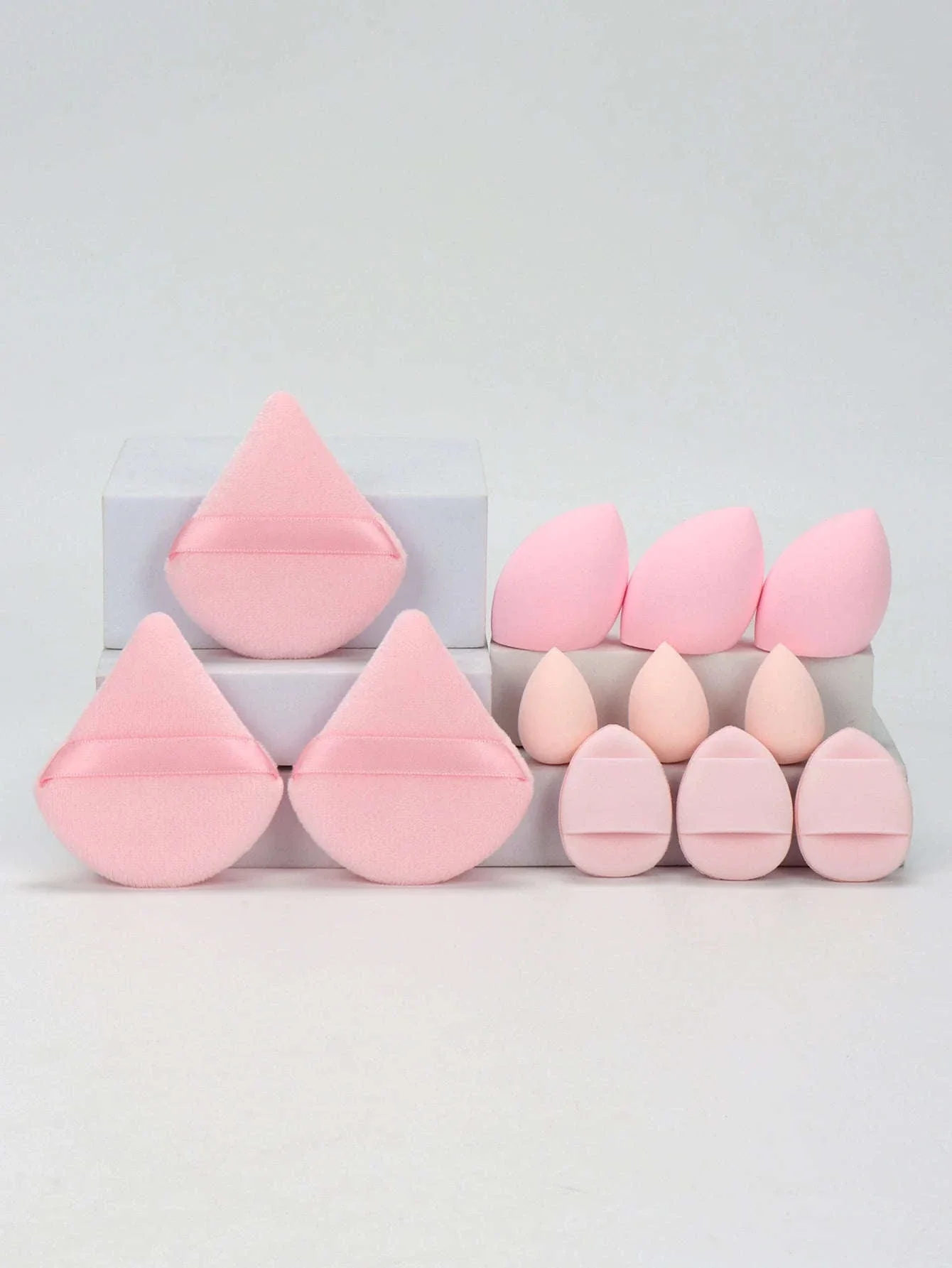 12-Piece All-Purpose Makeup Sponge Set for Smooth Blending - Image 18