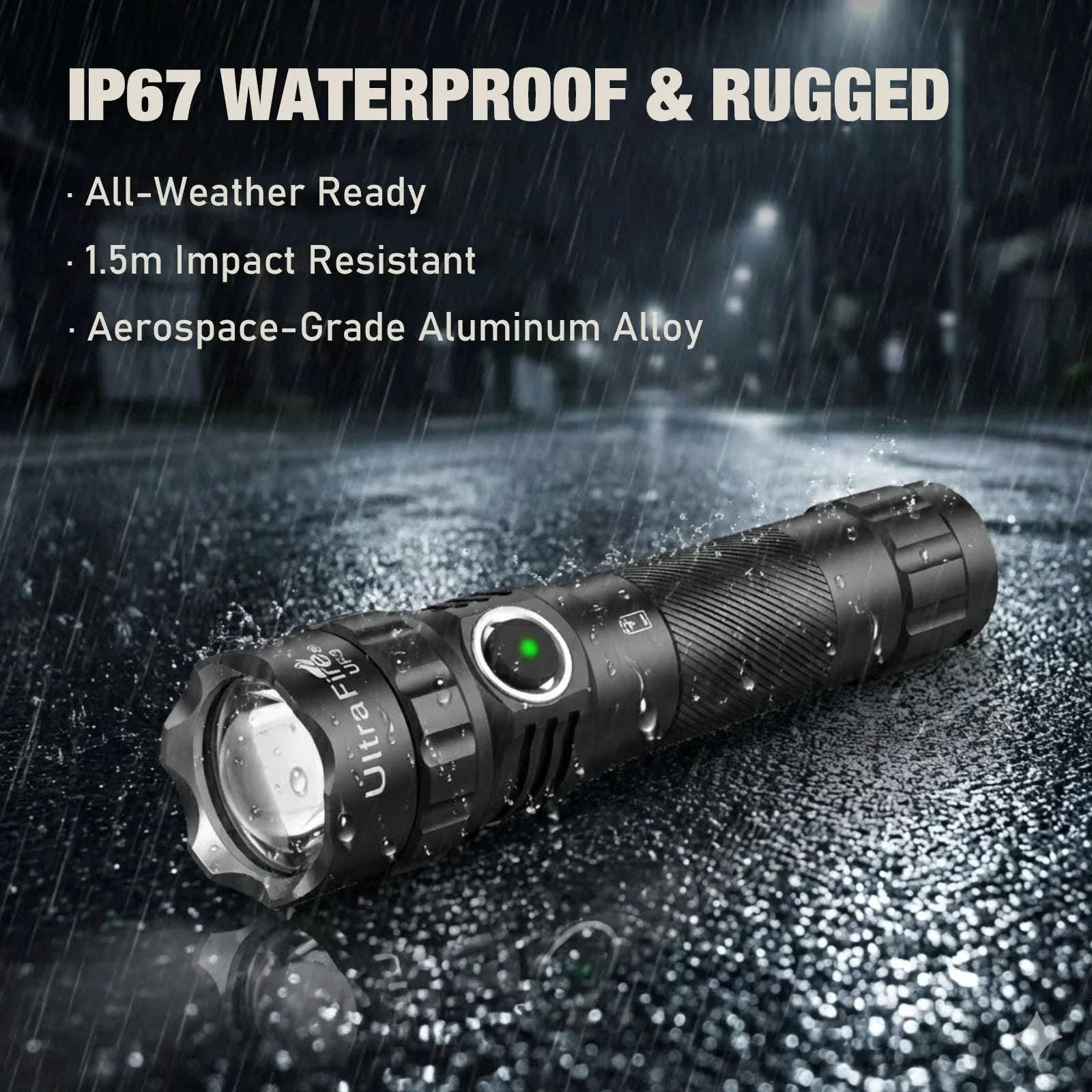 1200 Lumen Tactical LED Flashlight with USB-C Rechargeable Battery - Image 19