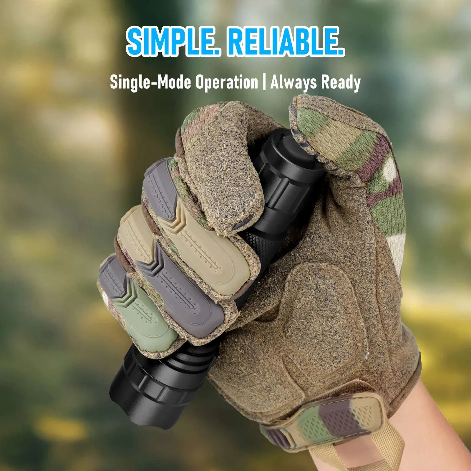 1200LM Tactical LED Flashlight with Holster, Rechargeable Battery Kit - Image 5