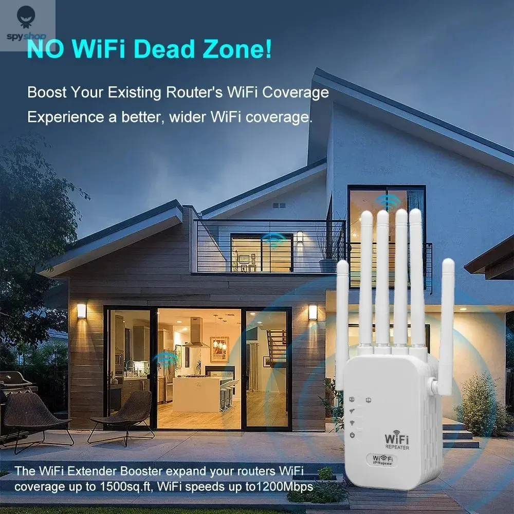 1200Mbps WiFi Range Extender with Dual-Band Coverage - Image 3