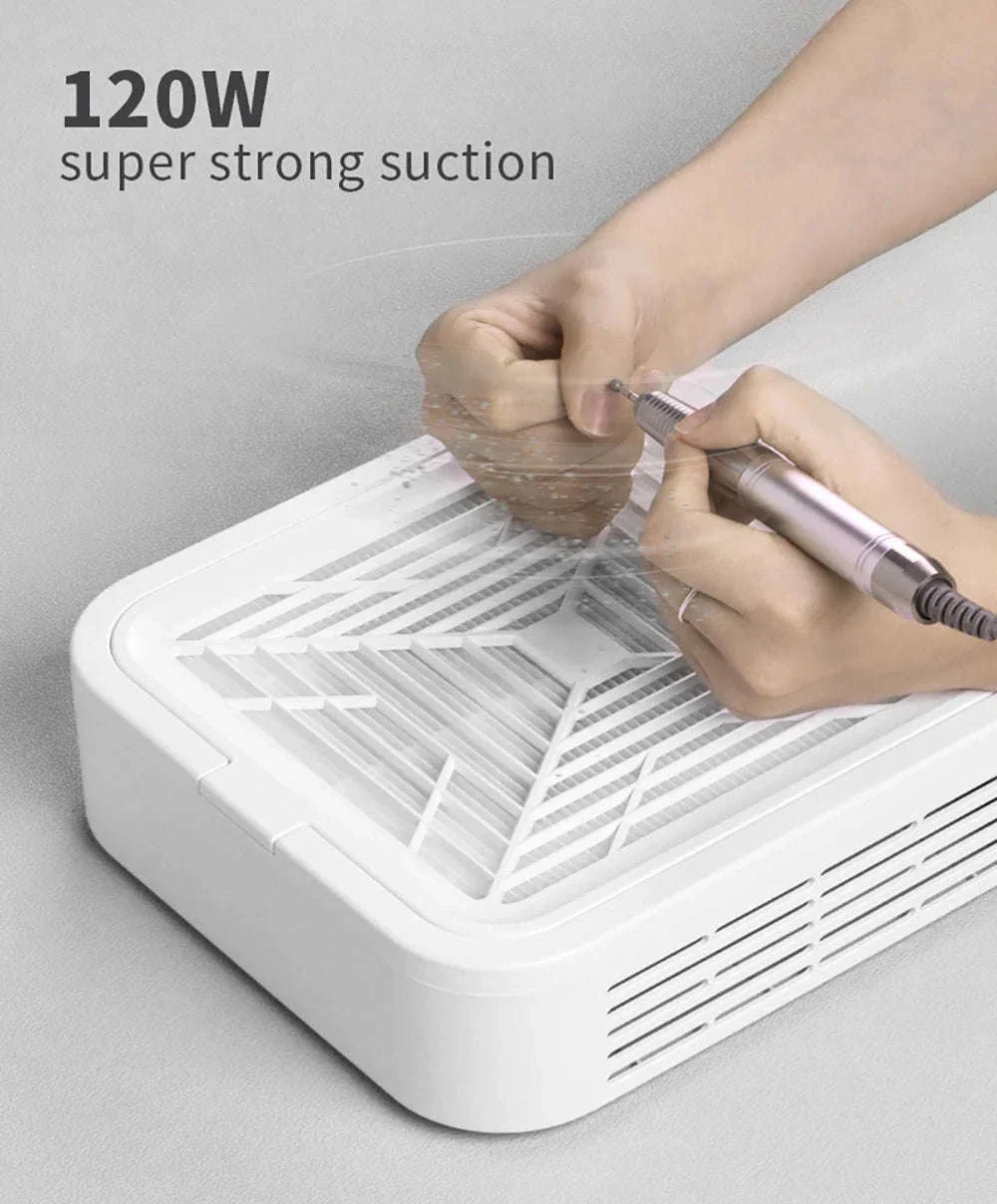 120W Nail Dust Collector with Adjustable Speed & Reusable Filter - Image 13