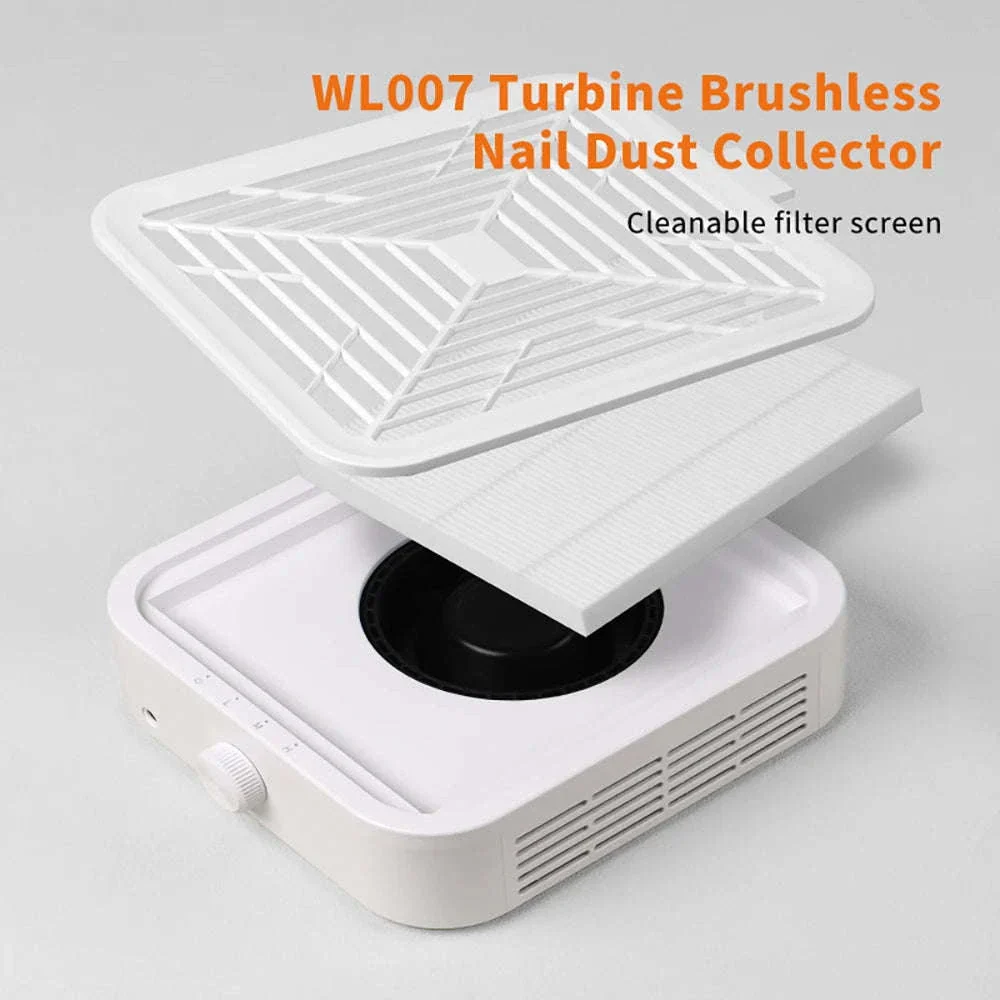 120W Nail Dust Collector with Adjustable Speed & Reusable Filter - Image 4