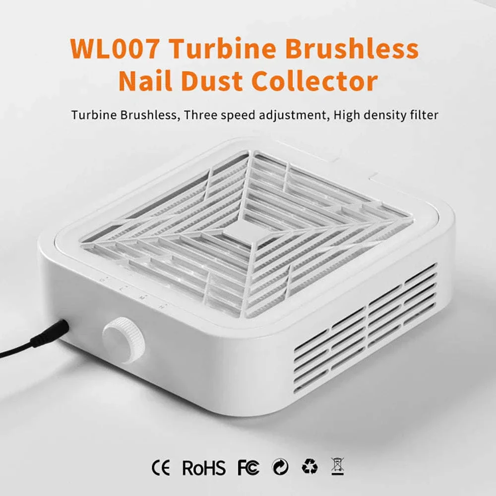 120W Nail Dust Collector with Adjustable Speed & Reusable Filter - Image 8