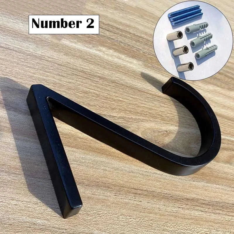 125mm Black Outdoor House Number Sign in Zinc Alloy - Image 26