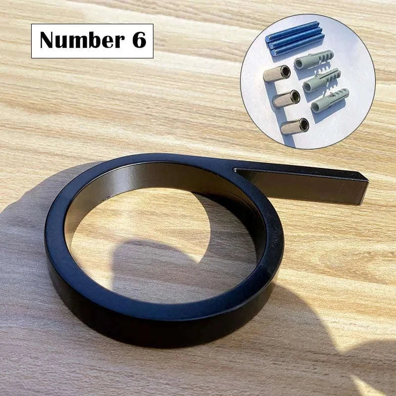 125mm Black Outdoor House Number Sign in Zinc Alloy - Image 30