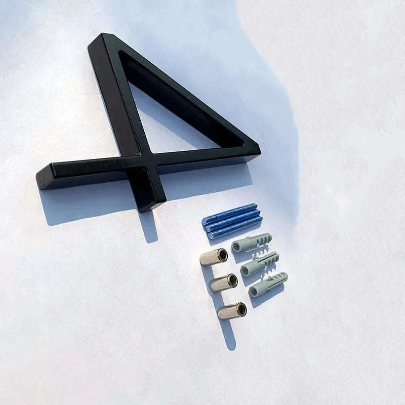125mm Black Outdoor House Number Sign in Zinc Alloy - Image 4
