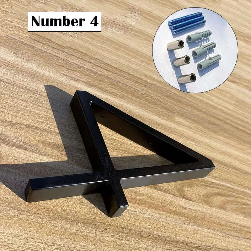 125mm Black Outdoor House Number Sign in Zinc Alloy - Image 46