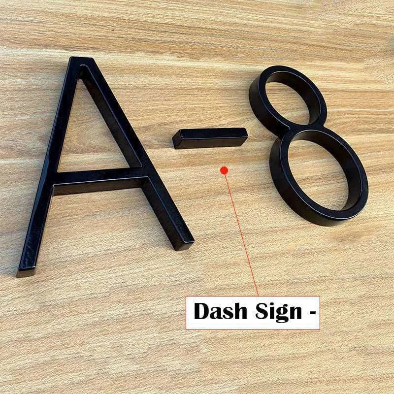 125mm Black Outdoor House Number Sign in Zinc Alloy - Image 9