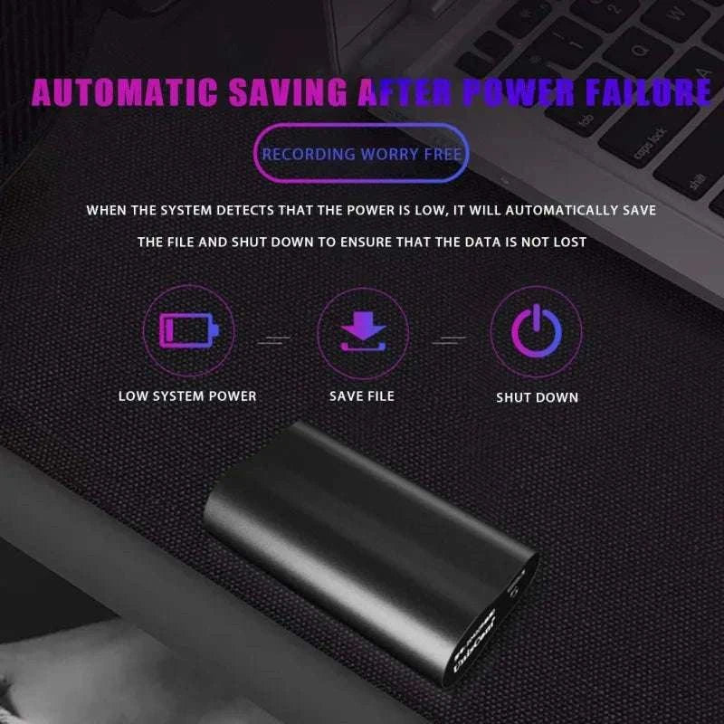 128GB 500-Hour Digital Voice Recorder with Magnetic Mount - Image 9