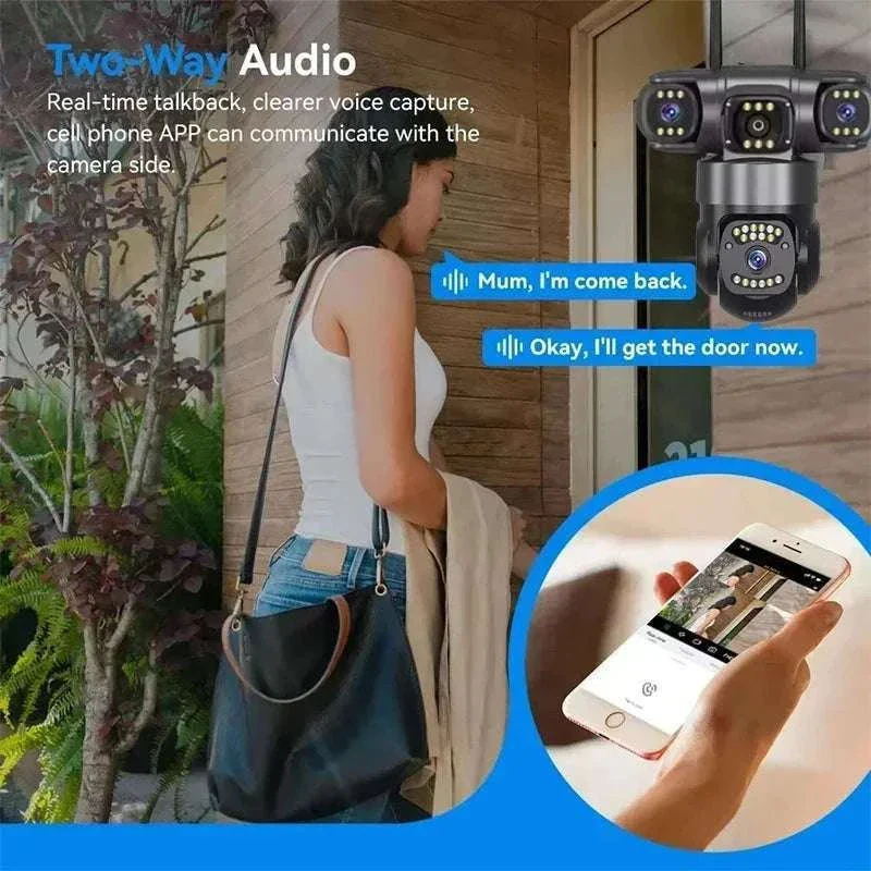 12MP Triple Lens WiFi Security Camera with AI Tracking & PTZ Zoom - Image 3