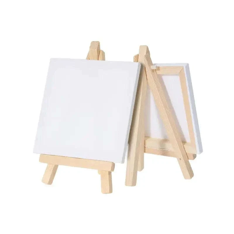 12-Piece Mini Easel and 3x3-Inch Canvas Set for Artists - Image 14
