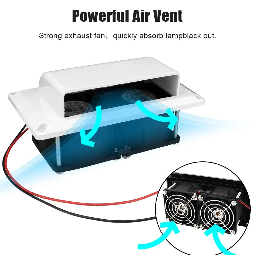 12V 25W Caravan Side Air Vent Exhaust Fan Kit - Image 8
