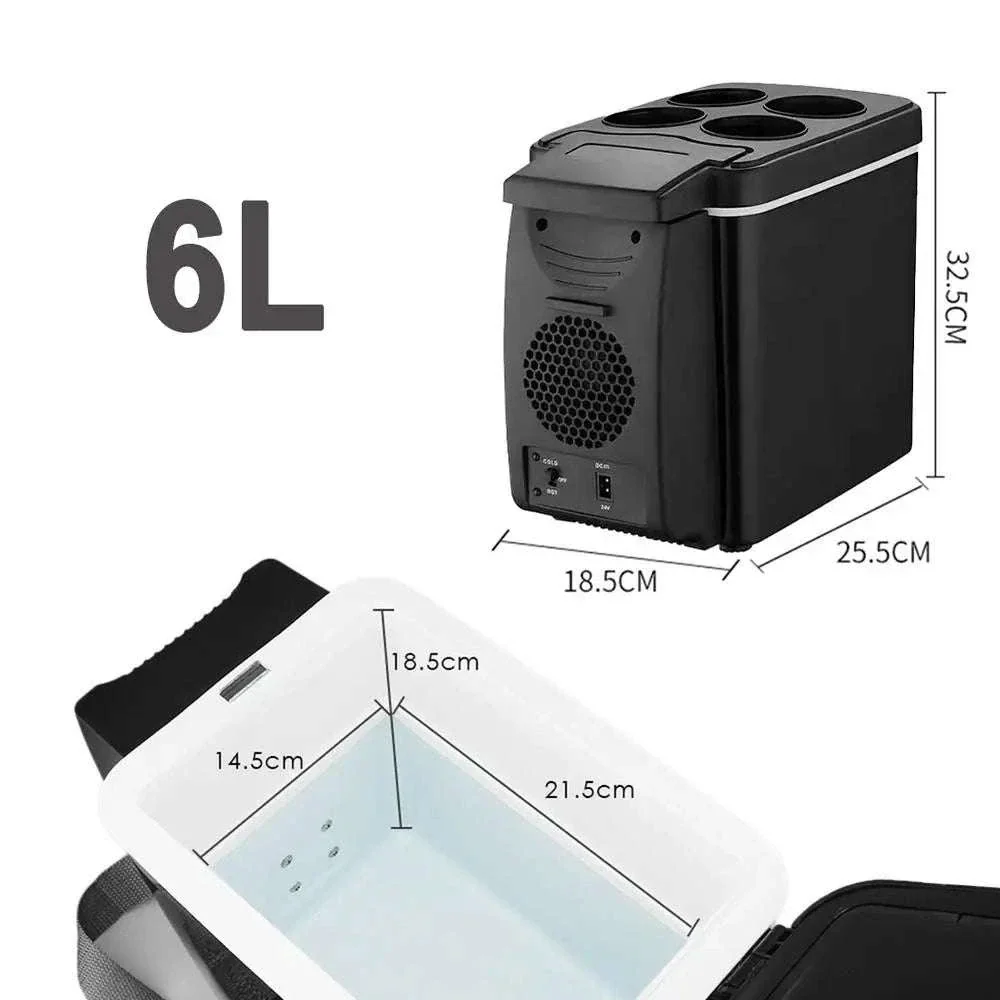 12V 6L Car Cooler and Warmer Mini Fridge for Travel - Image 18