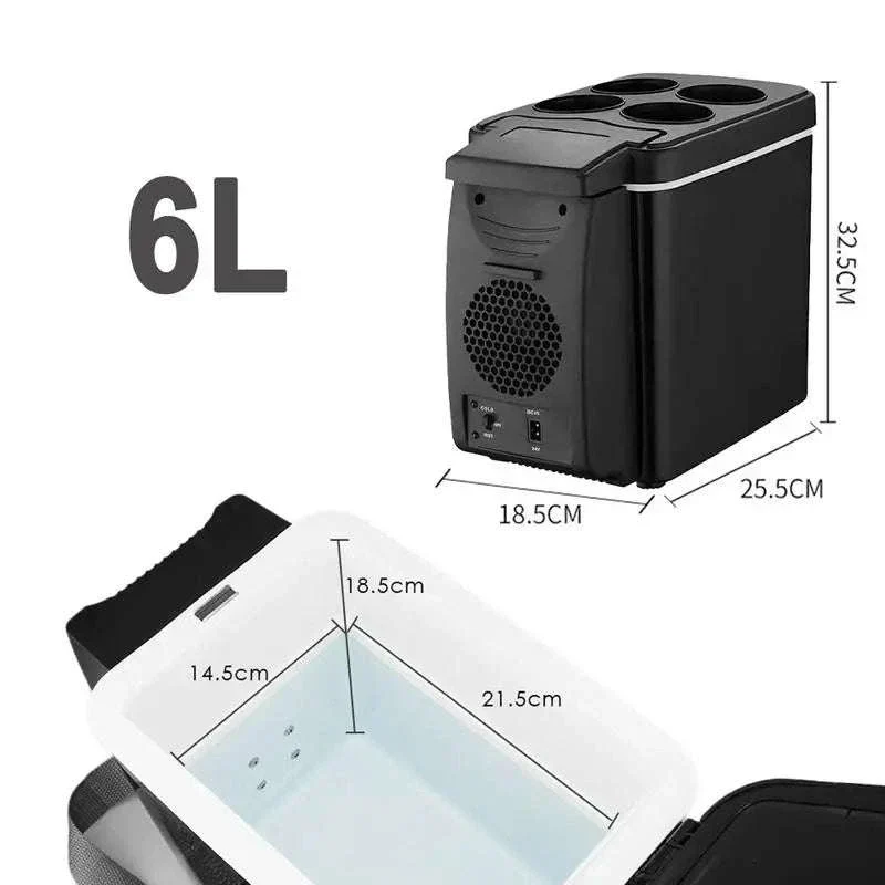 12V 6L Car Cooler and Warmer Mini Fridge for Travel - Image 6