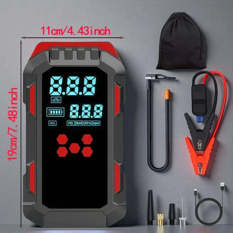 12V Car Jump Starter & Air Compressor with 150 PSI and USB Power - Image 13