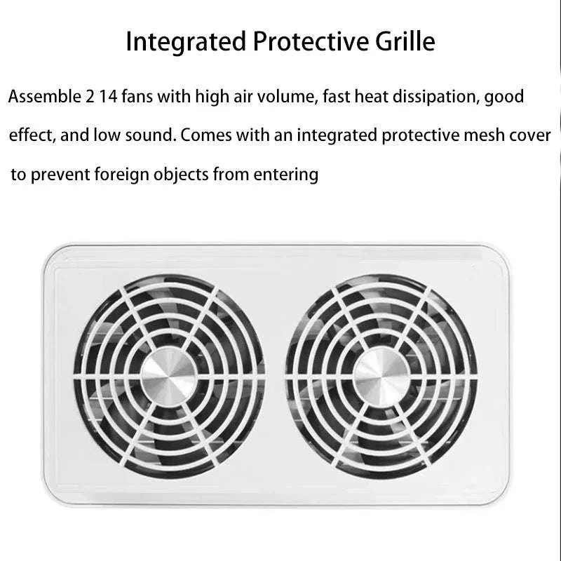 12V Caravan Double Window Ventilation Fan - Image 2
