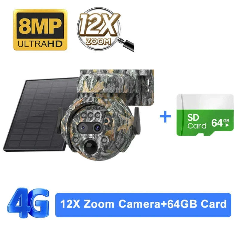 12X Zoom 4K Solar 4G Dual-Lens Security Camera - Image 11