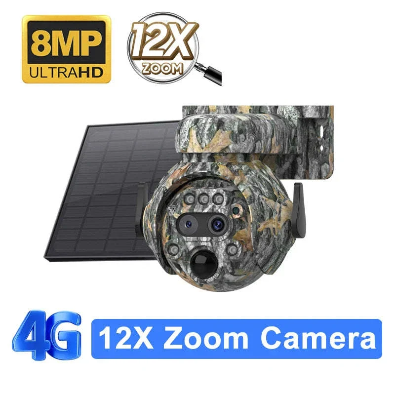 12X Zoom 4K Solar 4G Dual-Lens Security Camera - Image 9