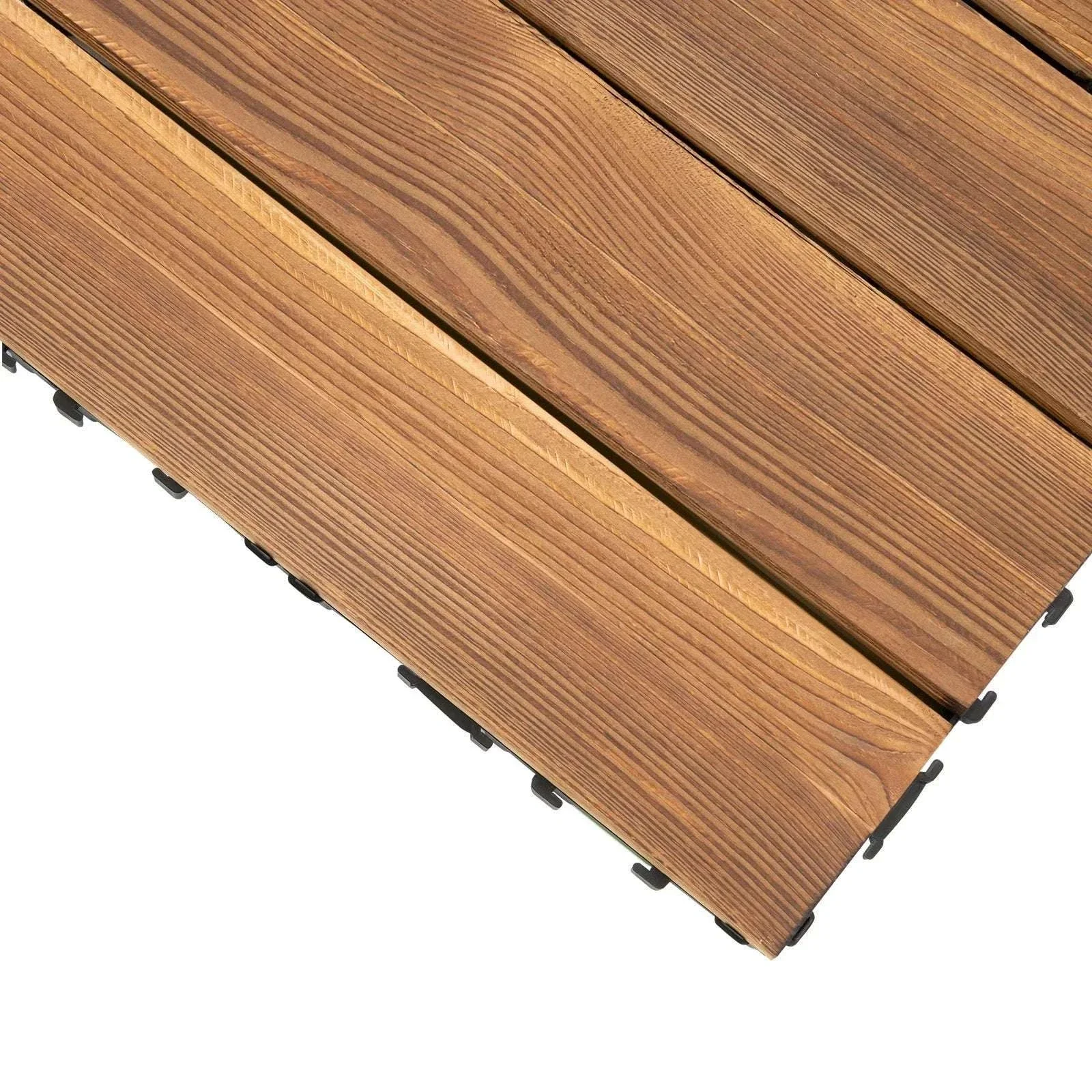 12x12 Patio Deck Tiles, Wood Plastic Composite Interlocking Tiles - Image 13