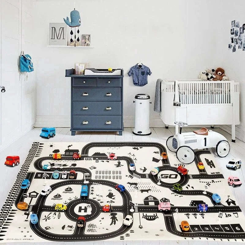City Road Map Carpet Play Mat for Kids' Toy Car Play - Image 3
