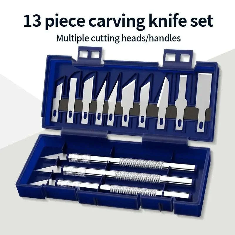 13-Piece Carving Knife Set for Precise Creative Projects