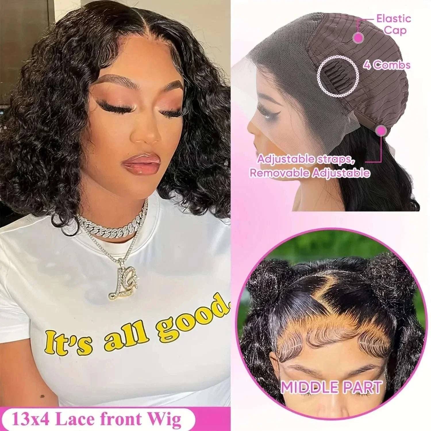 13x4 Deep Wave Curly Lace Front Human Hair Wig (26+ Inch) - Image 11