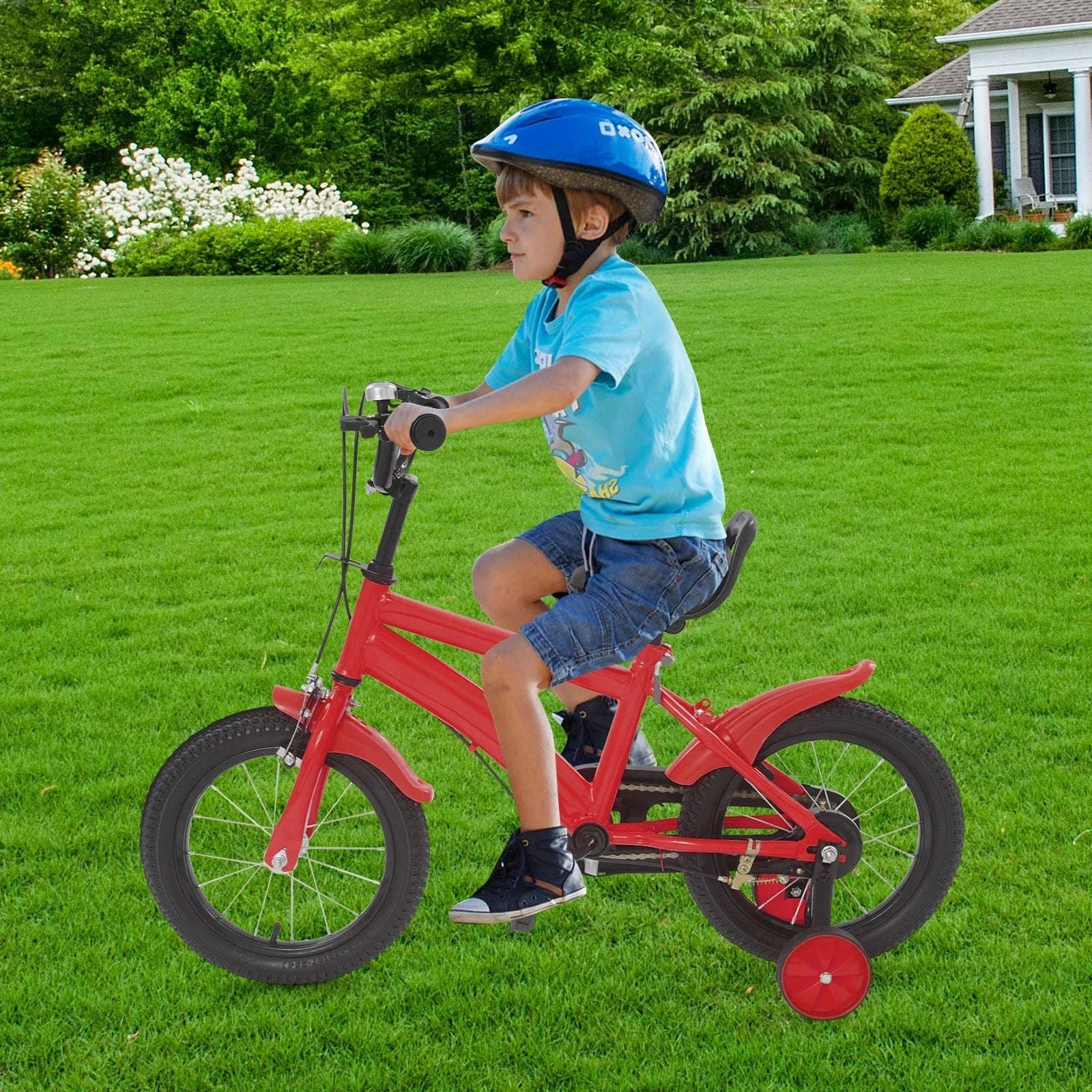 14-Inch Kids Learning Bicycle with Training Wheels - Image 10